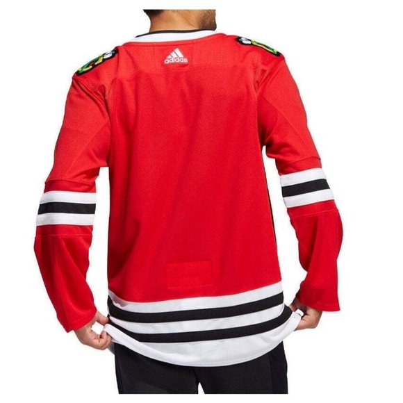 Men's Chicago Blackhawks Blank Authentic Adidas Pro Home Red Jersey Climalite - Picture 3 of 12